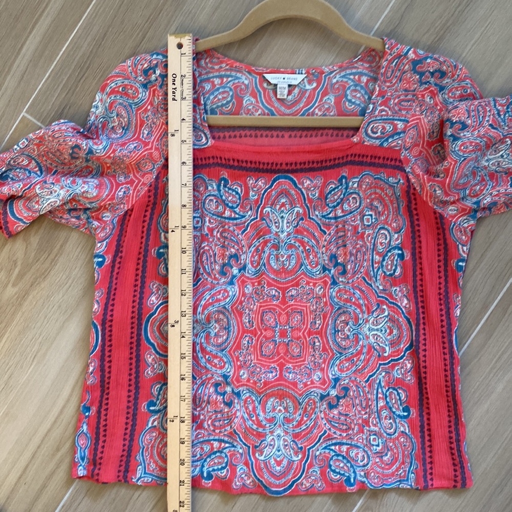 LUCKY BRAND PAISLEY  BOHO TOP~MEDIUM - Picture 8 of 8